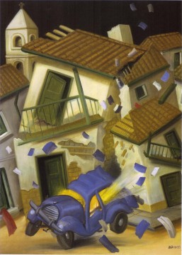 Fernando Botero Painting - Coche bomba Fernando Botero